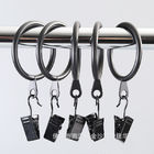Vorhänge, die Vorhang Rod Rings With Clips des Eisen-Metall35mm hängen