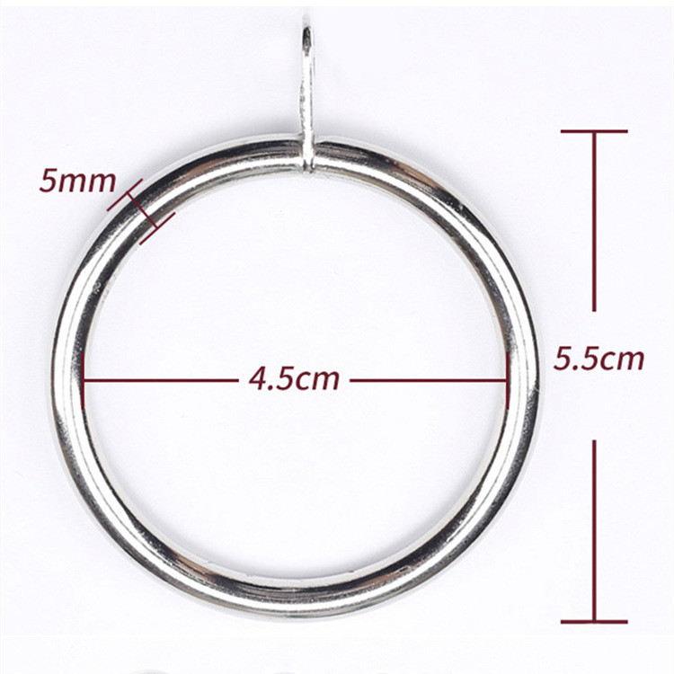 Stärke-Vorhang Rod Rings des Silber-45mm des Durchmesser-5mm mit Dichtung