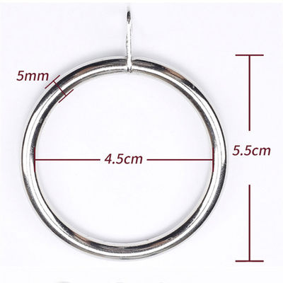 Ein guter Preis. Stärke-Vorhang Rod Rings des Silber-45mm des Durchmesser-5mm mit Dichtung Im Internet